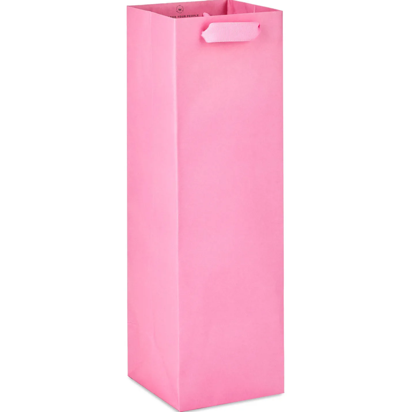13" Solid Pink Wine Gift Bag