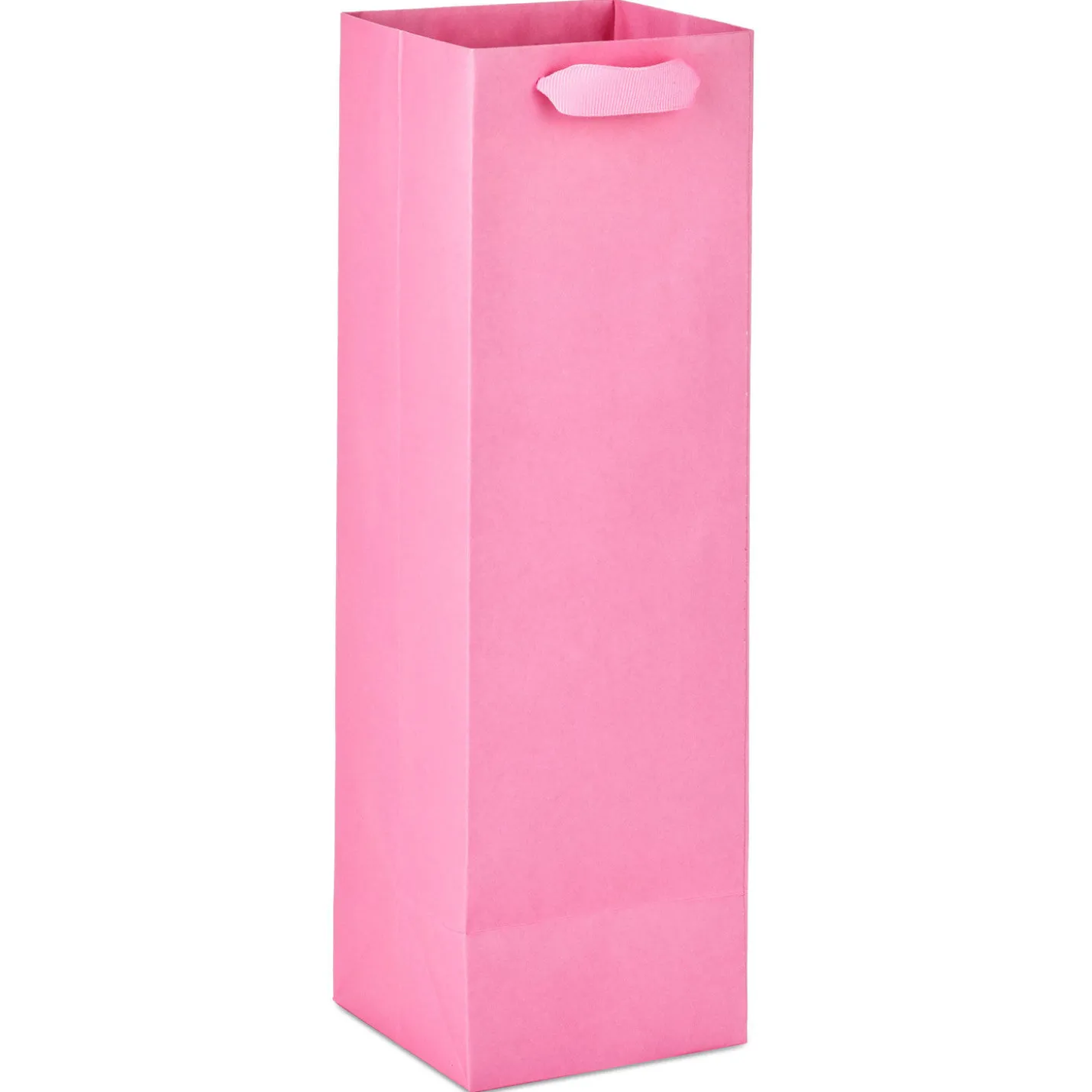 13" Solid Pink Wine Gift Bag