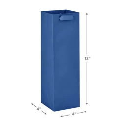 13" Solid Royal Blue Wine Gift Bag