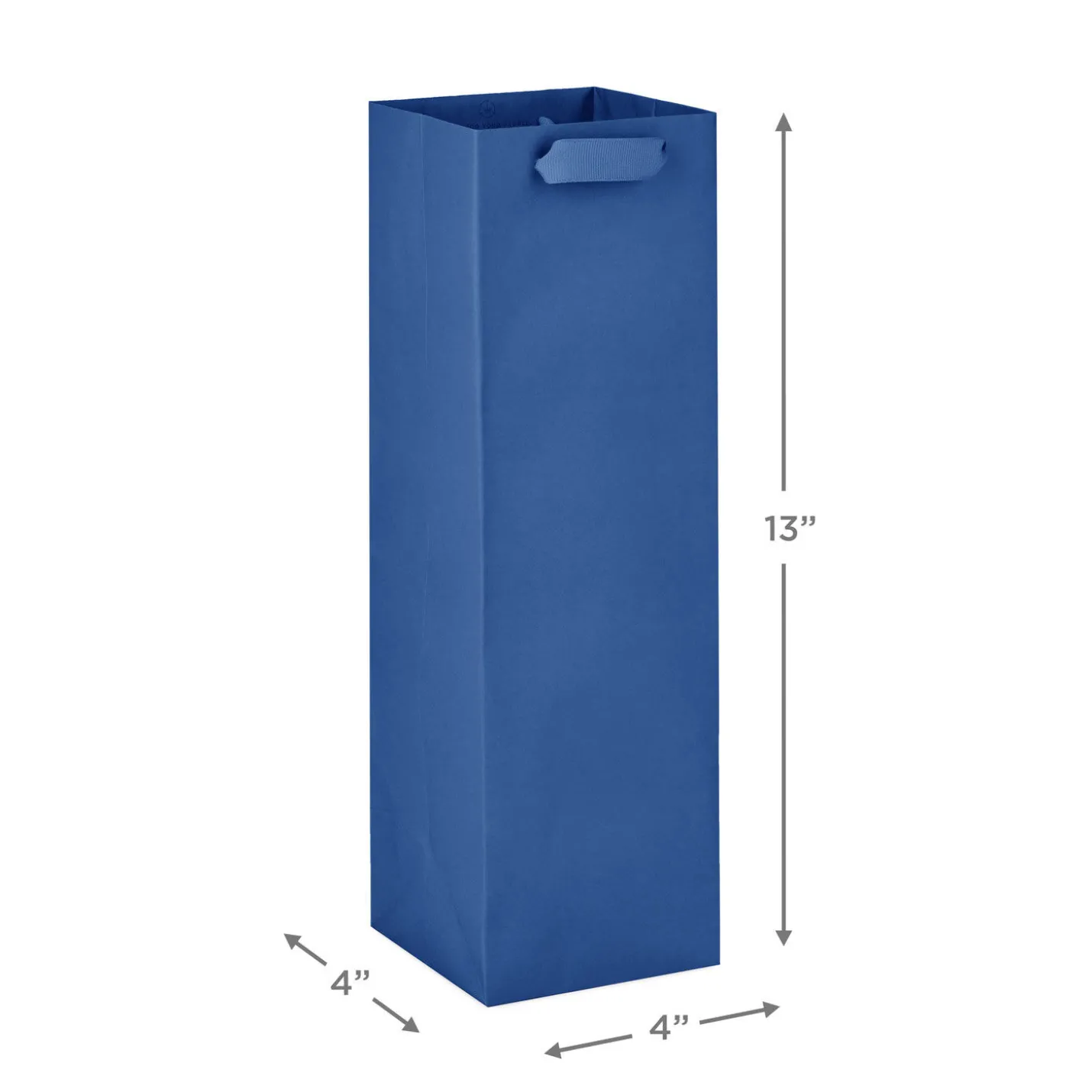 13" Solid Royal Blue Wine Gift Bag