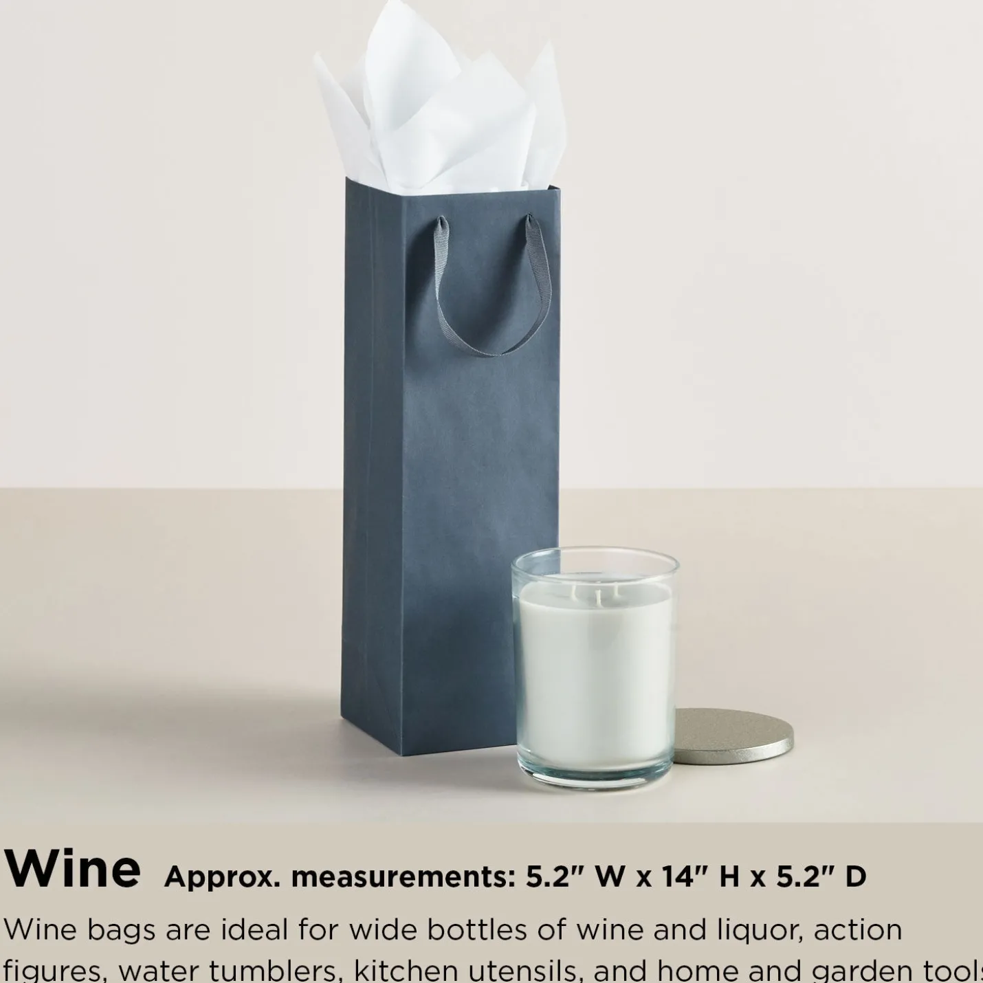 13" Solid Royal Blue Wine Gift Bag