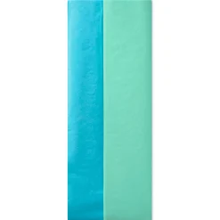 Solid Turquoise/Mint 2-Pack Tissue Paper, 6 sheets