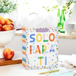 9.6" Solo Para Ti Colorful Dots Medium Gift Bag