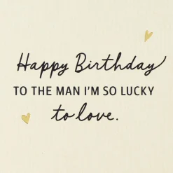 So Lucky to Love You Birthday Card for Husband