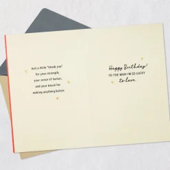 So Lucky to Love You Birthday Card for Husband