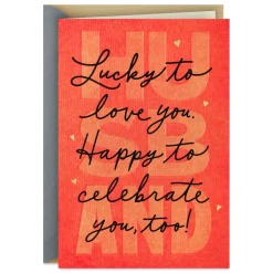 So Lucky to Love You Birthday Card for Husband