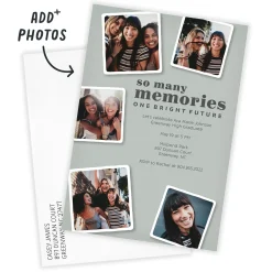 So Many Memories Photo Collage Graduation Invitation