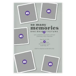 So Many Memories Photo Collage Graduation Invitation