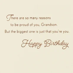 So Many Reasons to Be Proud Birthday Card for Grandson