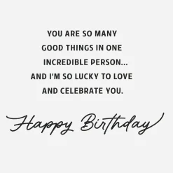 So Many Things To Love About You Romantic Birthday Card