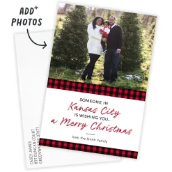 Someone Here Loves You Flat Christmas Photo Card
