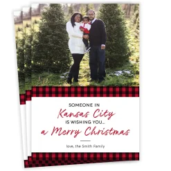 Someone Here Loves You Flat Christmas Photo Card