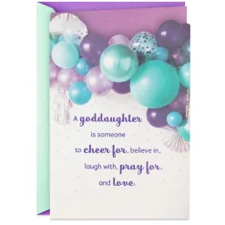 Someone to Cheer for and Love Birthday Card for Goddaughter