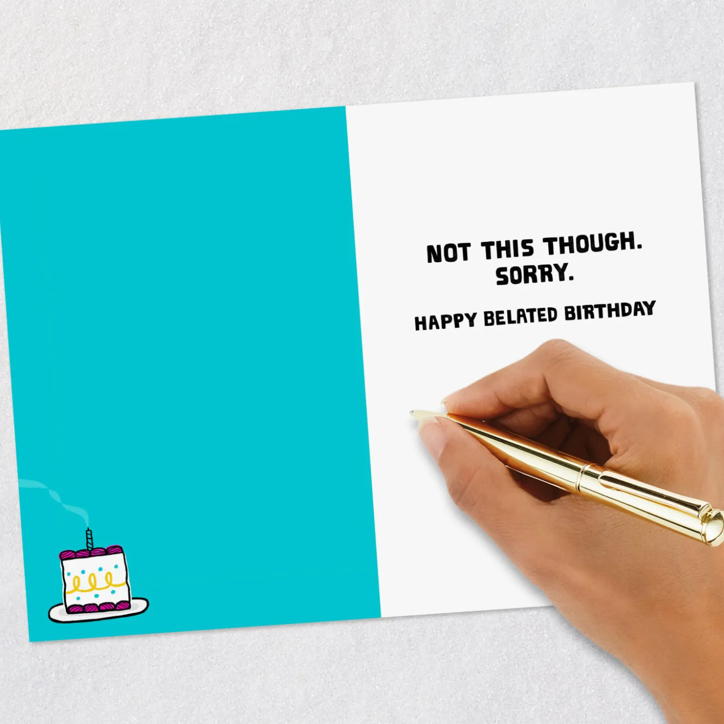 Some Things Are Worth the Wait Funny Belated Birthday Card
