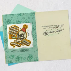 Somewhere Between "Fun" and "Regrettable Tattoo" Birthday Card With Temporary Tattoo