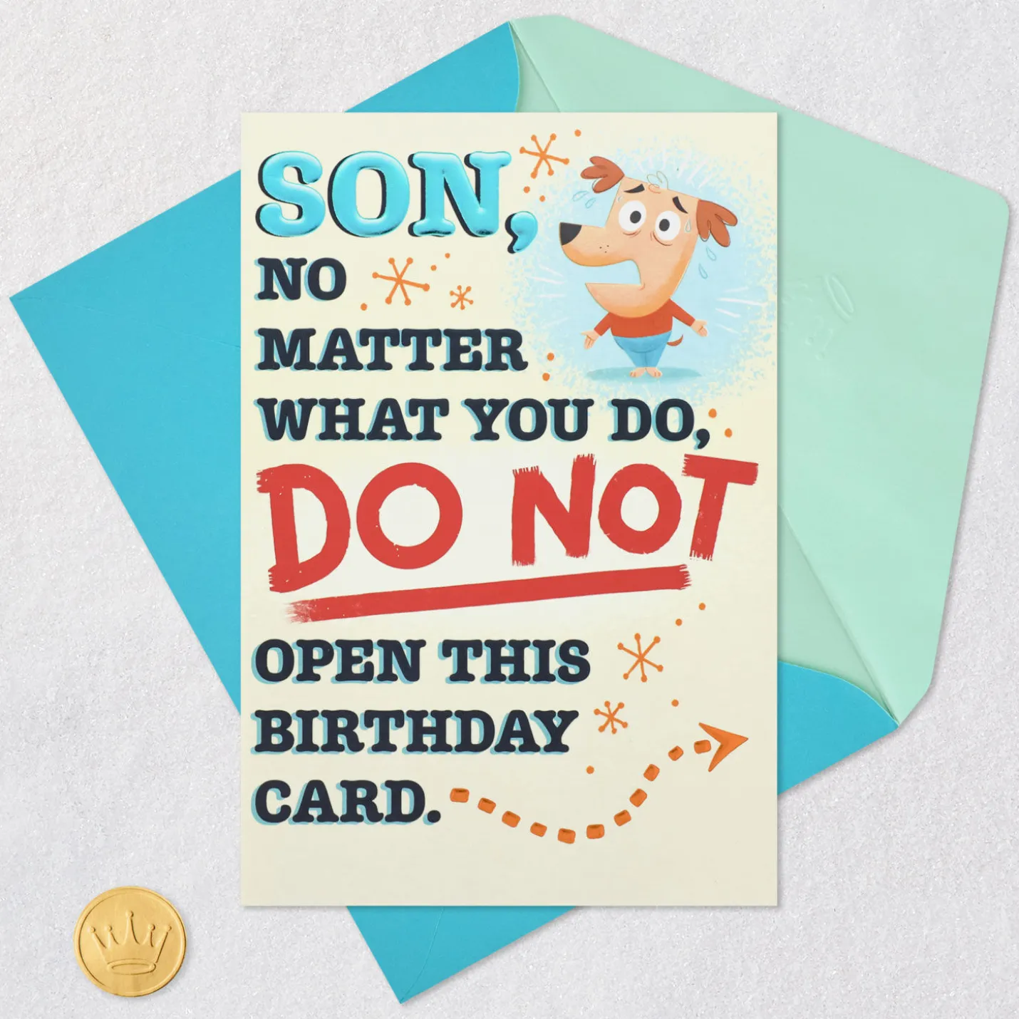 Son Doesn't Listen Funny Birthday Card Within a Card