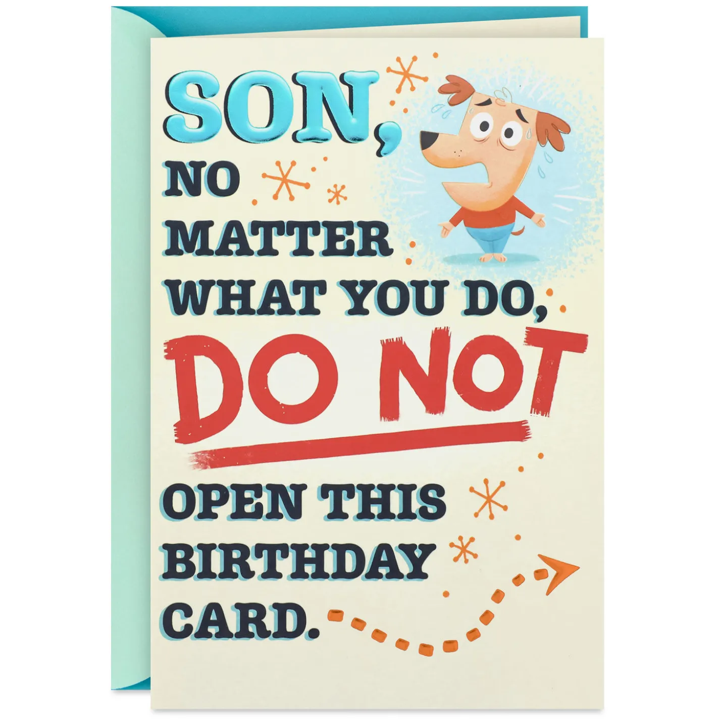 Son Doesn't Listen Funny Birthday Card Within a Card
