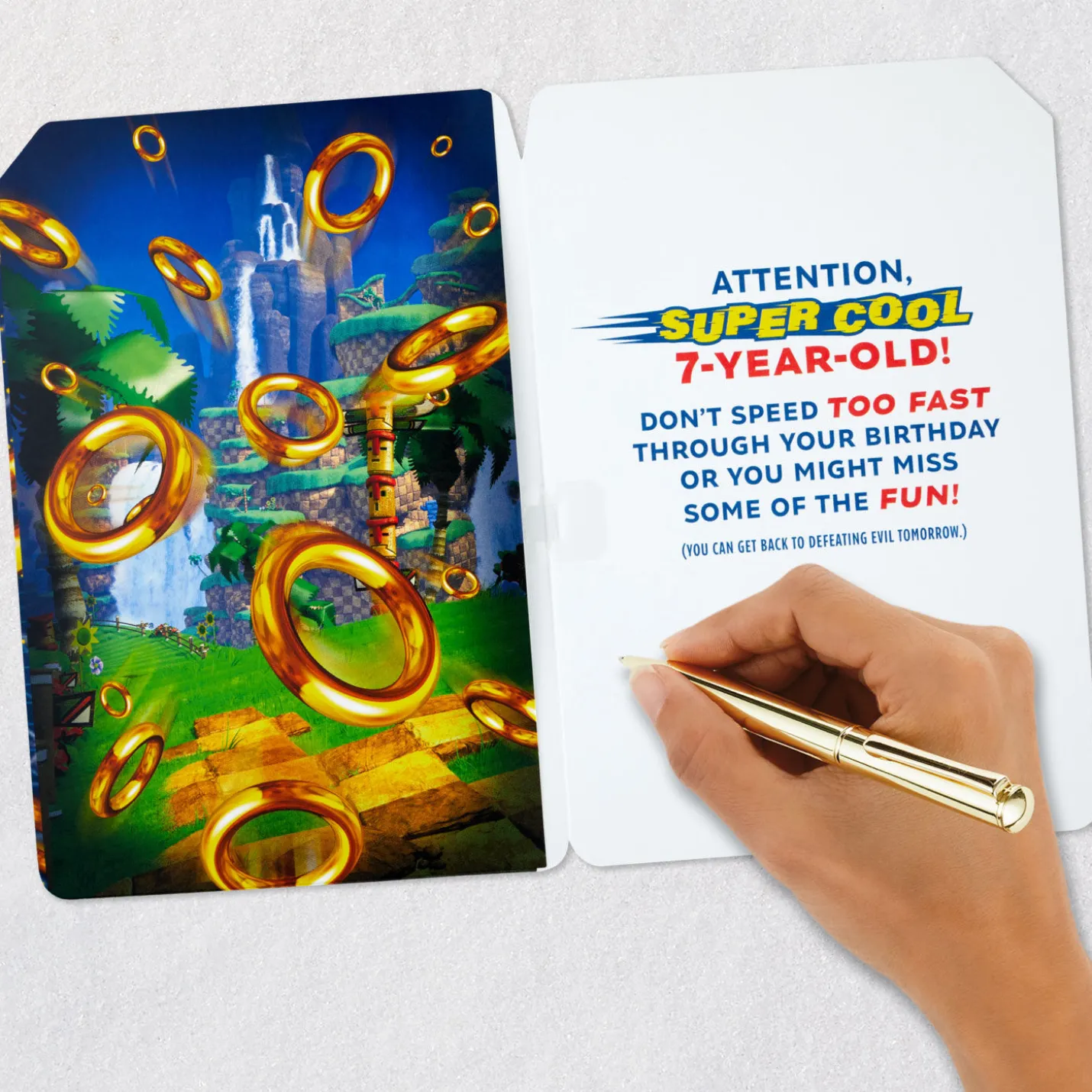 Sonic the Hedgehog™ Super Cool Musical 7th Birthday Card