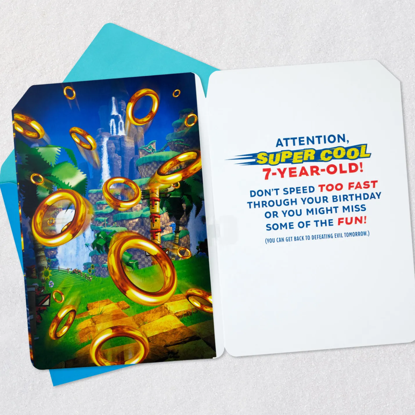 Sonic the Hedgehog™ Super Cool Musical 7th Birthday Card