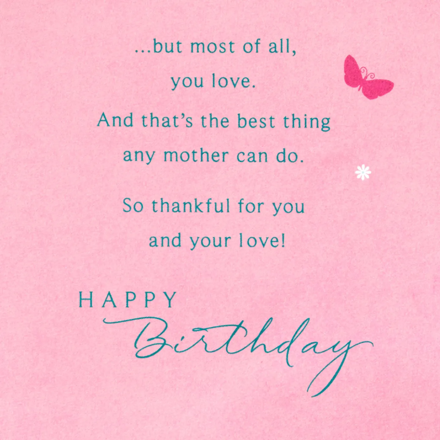 So Thankful for You and Your Love Birthday Card for Mom