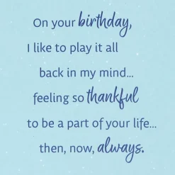 So Thankful To Be Part of Your Life Birthday Card for Son