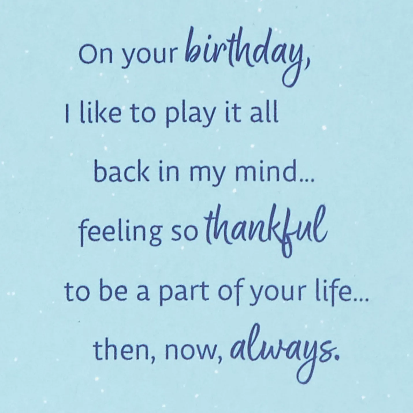 So Thankful To Be Part of Your Life Birthday Card for Son