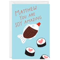 Soy Amazing Funny Custom Birthday Card