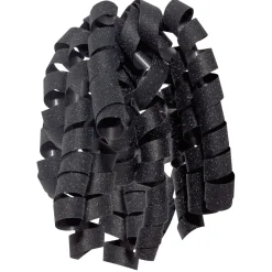 6.5" Sparkling Black Curly Ribbon Gift Bow