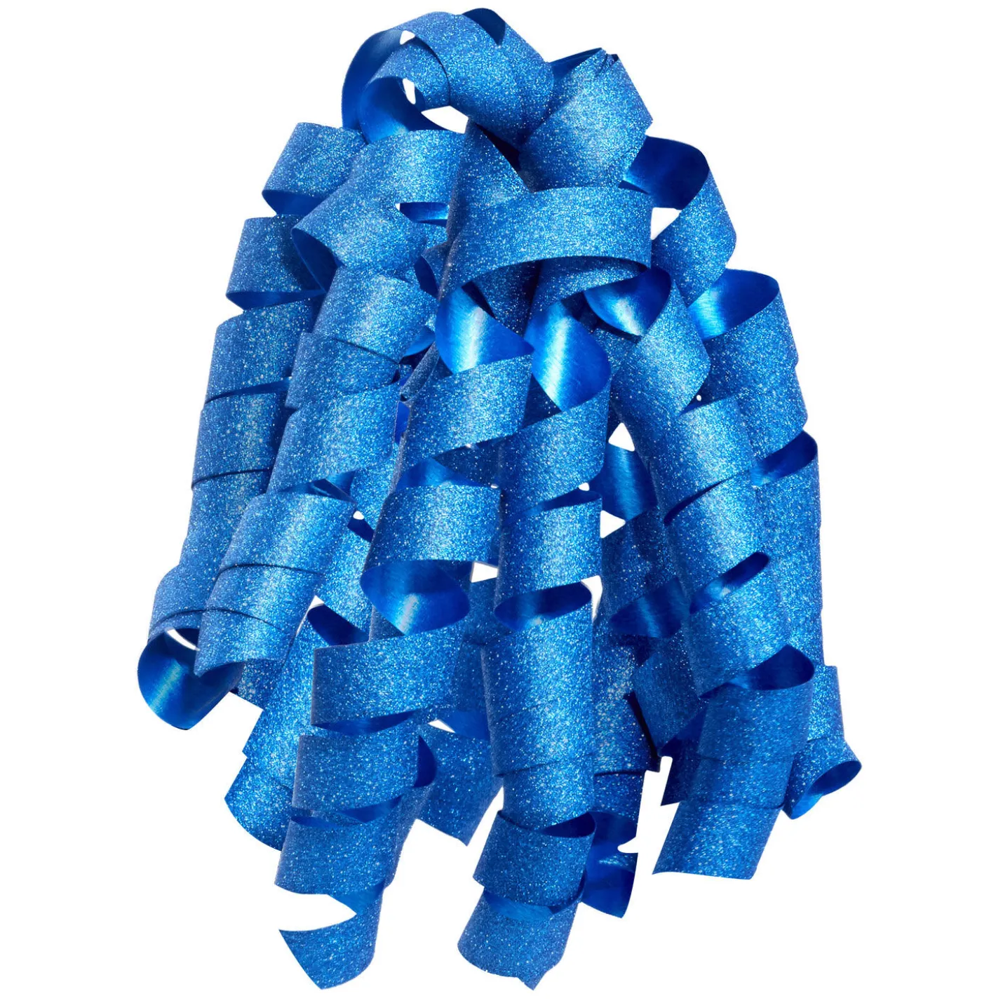 6.5" Sparkling Blue Curly Ribbon Gift Bow