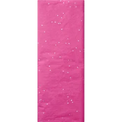 Sparkling Dots on Hot Pink Tissue Paper, 6 sheets