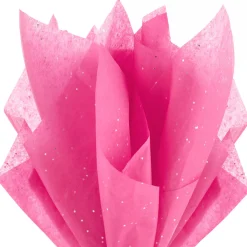 Sparkling Dots on Hot Pink Tissue Paper, 6 sheets