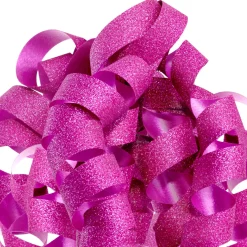 6.5" Sparkling Pink Curly Ribbon Gift Bow