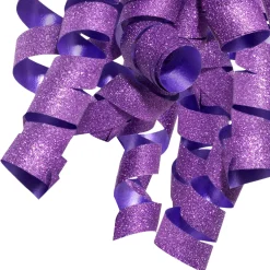 6.5" Sparkling Purple Curly Ribbon Gift Bow