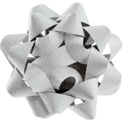 4.6" Sparkling Silver Gift Bow