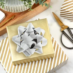 4.6" Sparkling Silver Gift Bow