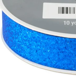 0.6" Sparkly Blue Ribbon, 30'
