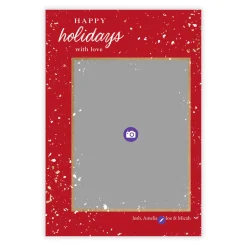 Speckled Campfire Cheer Flat Holiday Photo Card
