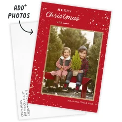Speckled Campfire Mug Flat Christmas Photo Card