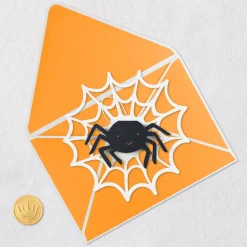 Spider in Web Paper Craft Halloween Card With Mini Card