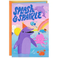 Splash and Sparkle Birthday Card for Girl
