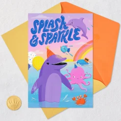Splash and Sparkle Birthday Card for Girl