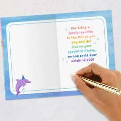 Splash and Sparkle Birthday Card for Girl