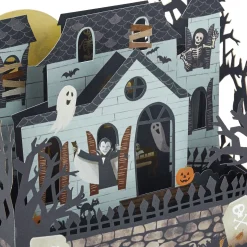 Spooky Haunted House 3D Pop-Up Halloween Card