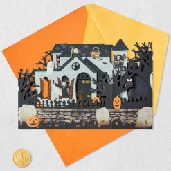 Spooky Haunted House 3D Pop-Up Halloween Card