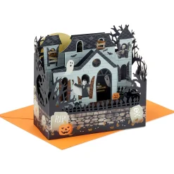 Spooky Haunted House 3D Pop-Up Halloween Card