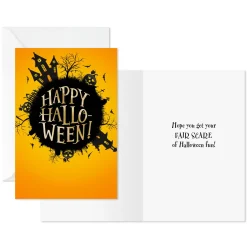 Spooky House on Hill Halloween Cards, Pack of 6