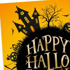 Spooky House on Hill Halloween Cards, Pack of 6