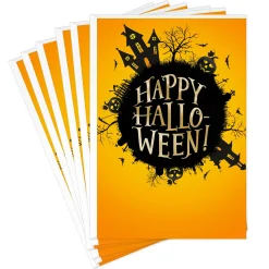 Spooky House on Hill Halloween Cards, Pack of 6