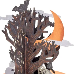 Spooky Spinning Graveyard Musical 3D Pop-Up Halloween Card With Motion