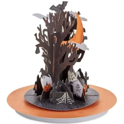 Spooky Spinning Graveyard Musical 3D Pop-Up Halloween Card With Motion